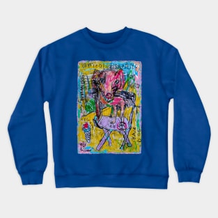 Dog on Chair Crewneck Sweatshirt